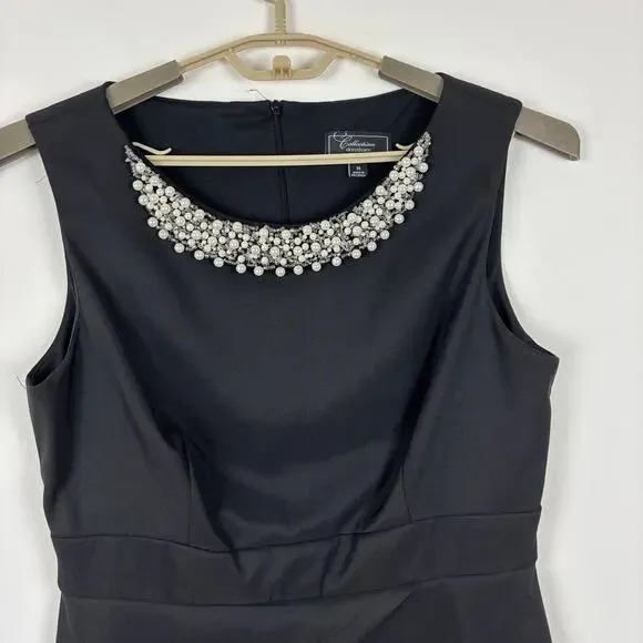 Dressbarn Collection Black Sheath Dress 14 Audrey old money career office - Picture 2 of 8